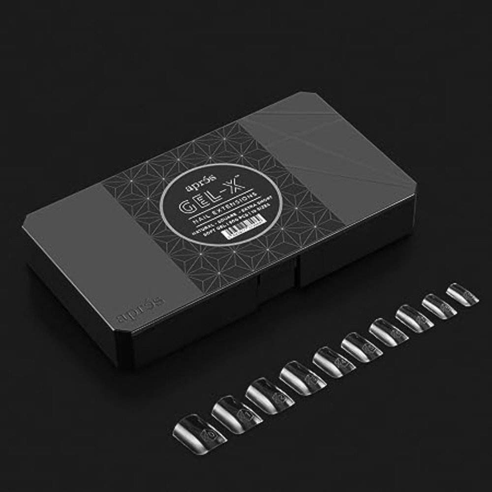 Gel-X Tips - Natural Square Extra Short (500 pcs) Apres